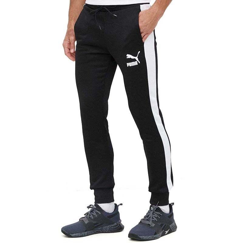 Puma muške ikonične T7 trenerke PT, crno-bele