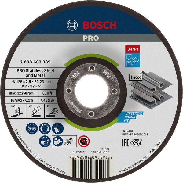 Bosch Ploča 3u1 PRO Stainlesss 125x2.5 mm 2608602389
