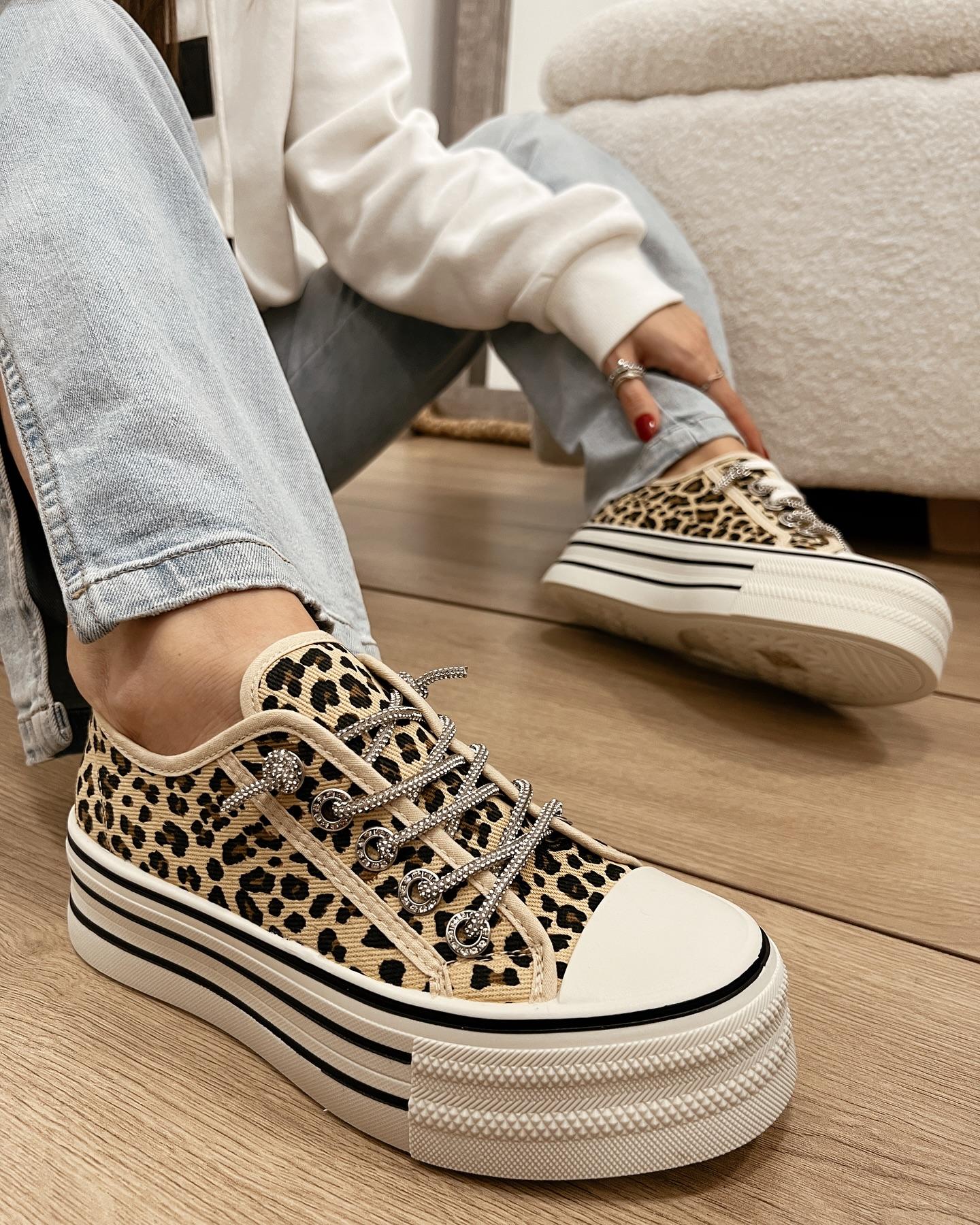 HOP HOP SHOP Ženske patike E839, Leopard