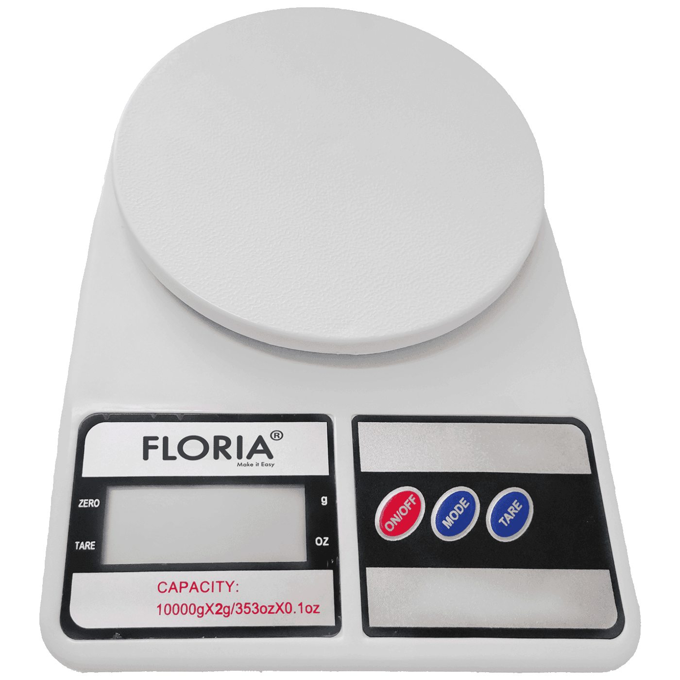 FLORIA Vaga kuhinjska ZLN9075, Do 1 kg, Bela