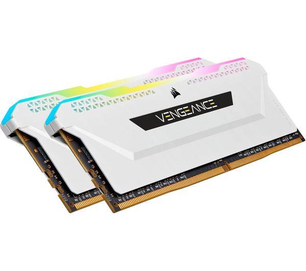 Corsair Ram memorija Vengeance CMH32GX4M2E3200C16W, 32GB (2x16GB), RGB, DDR4, 3200MHz