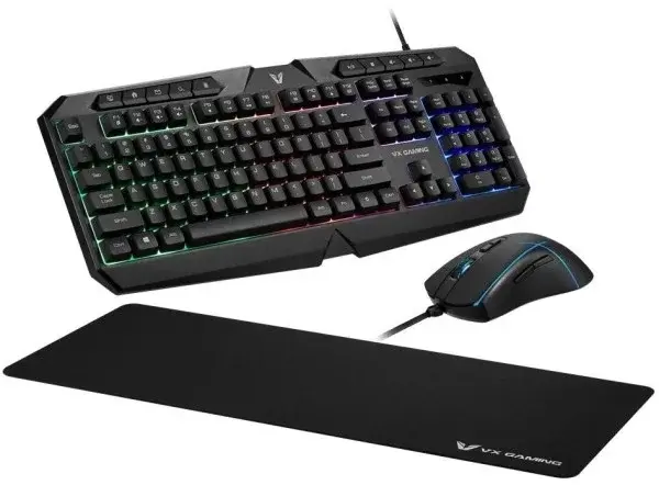 Volkano Set tastatura + miš + podloga za miš Helios VX-148-BK, USB, US, Crni