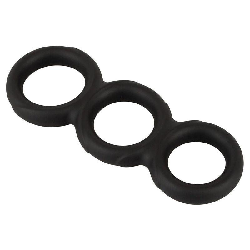 Prsten za penis Triple Cock Ring 50037410000, Crni
