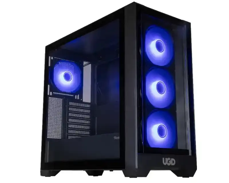 UGD Kućište Titan 2314 650W, Mid- Tower, RGB osvetljenja, Crno