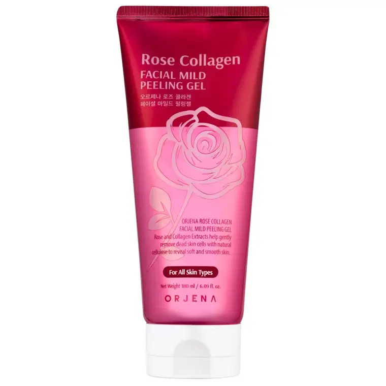 Orjena Piling gel za čišćenje lica Ruža i kolagen, 180 ml