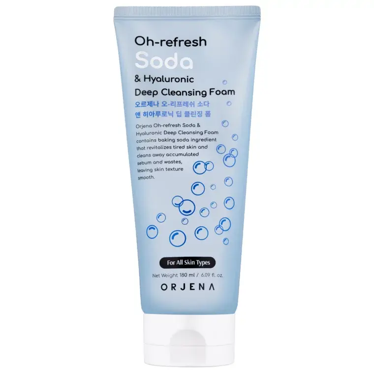 Orjena Pena za čišćenje lica Oh-Refresh Soda i hijaluronska kiselina, 180 ml