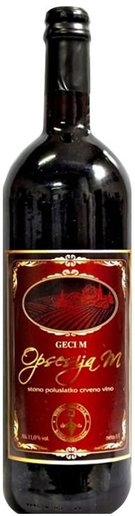 Milić M Crveno vino Opsesija Geci M, 1l
