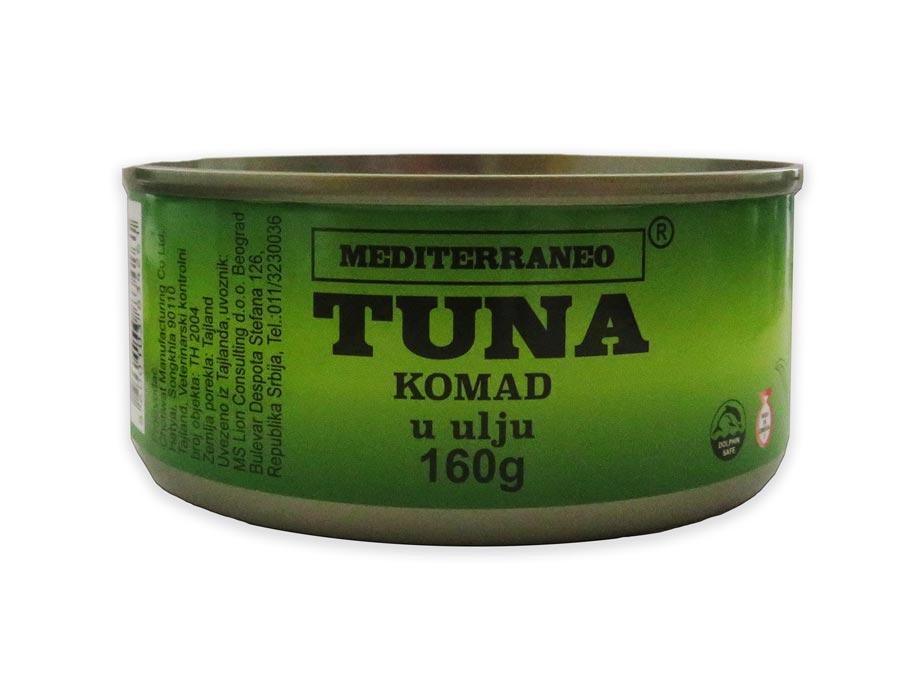 Mediteraneo Tuna komad u ulju, 160g