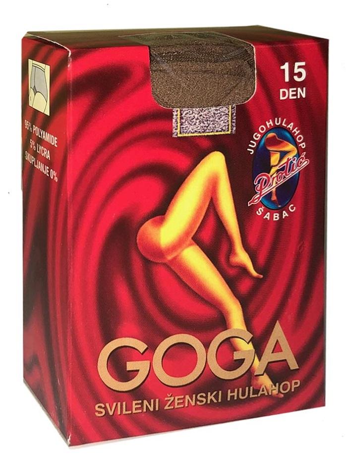 Jugohulahop Ženske hulahopke Goga 15 DEN, Svilene, Boja kože