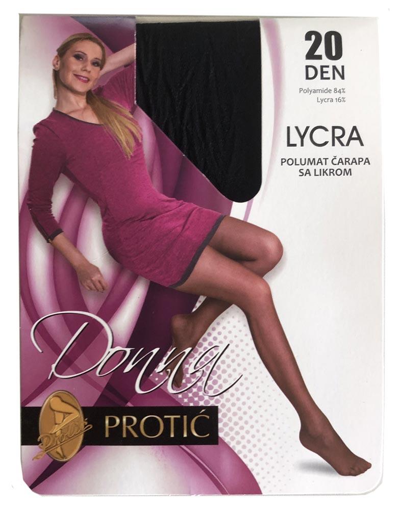 Jugohulahop Ženske hulahopke Donna sa likrom, Crne