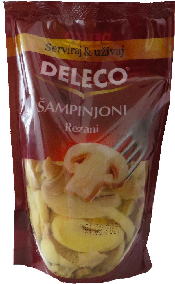 Deleco Šampinjoni, Rezani, 150g