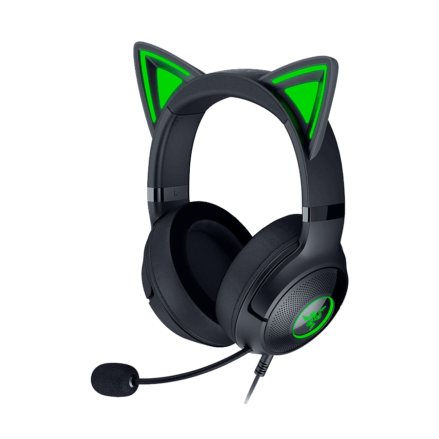 Razer Slušalice Kraken Kitty V2 - USB slušalice sa RGB Kitty Ears - crne - FRML pakovanje RZ04-04730100-R3M1