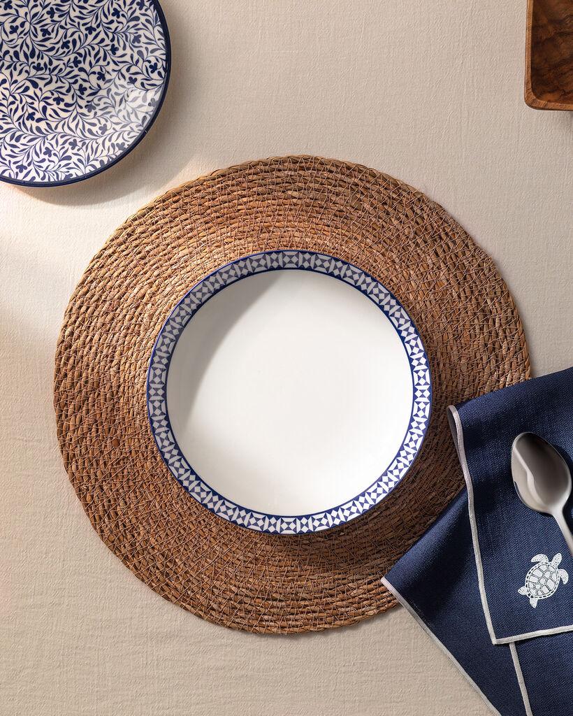 Madame Coco Duboki tanjir Rêve Bleu, 21cm, Belo - plavi