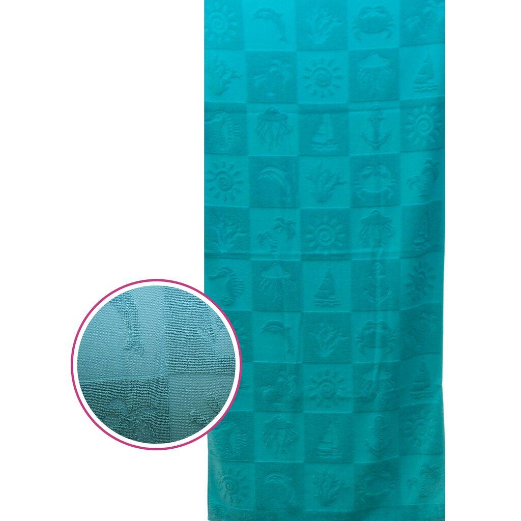 Dekor Dom Plažni peškir Beach Master 70x150cm, Shell Turquoise