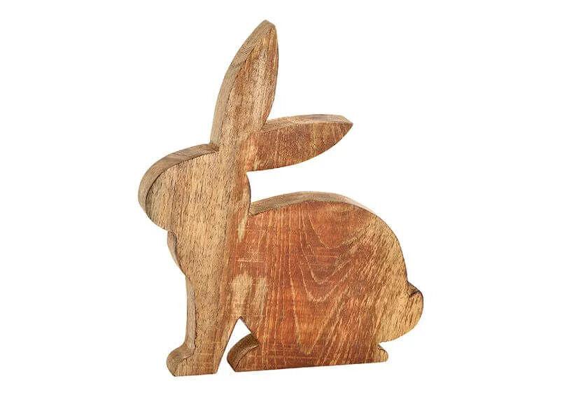 Dekor Dom Uskršnja dekoracija Rabbit Mangowood 20cm, Brown, 10056004