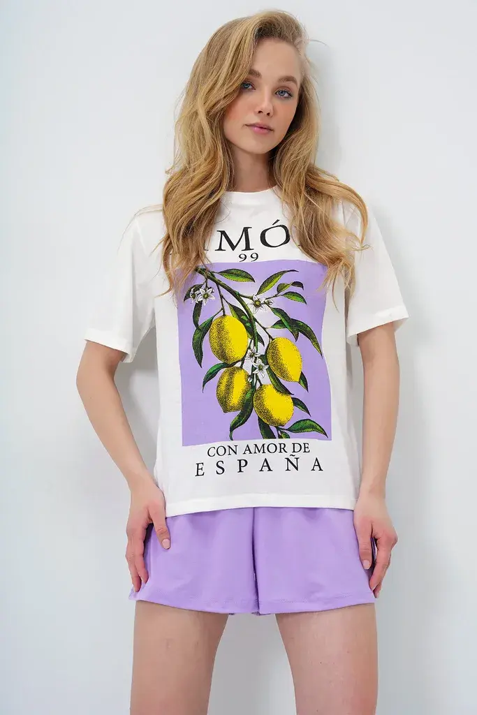 Trend Ženska komplet pidžama Pjm-X13903, Lavanda