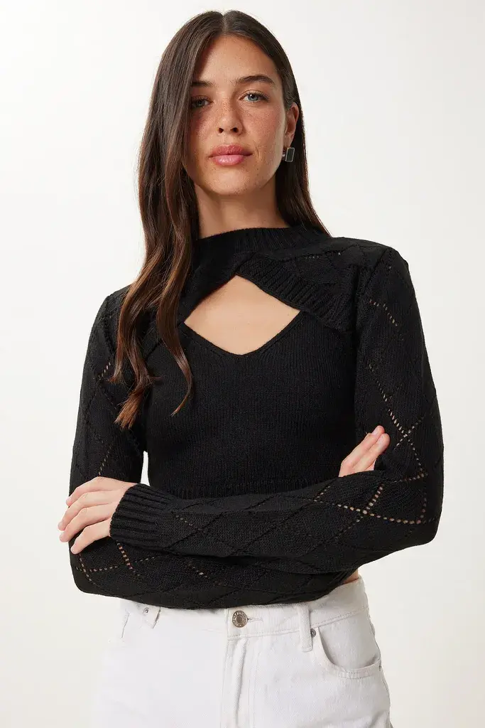 Happiness Istanbul Ženska bluza Mt00153, Crna