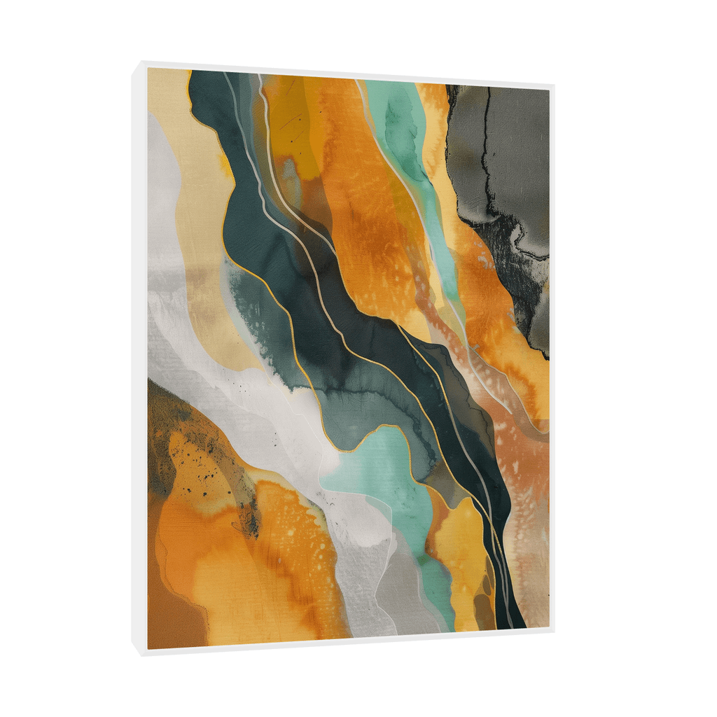 Canvas Slika na platnu Dijagonalna harmonija, Sa ramom, 60 x 80 cm, Beli