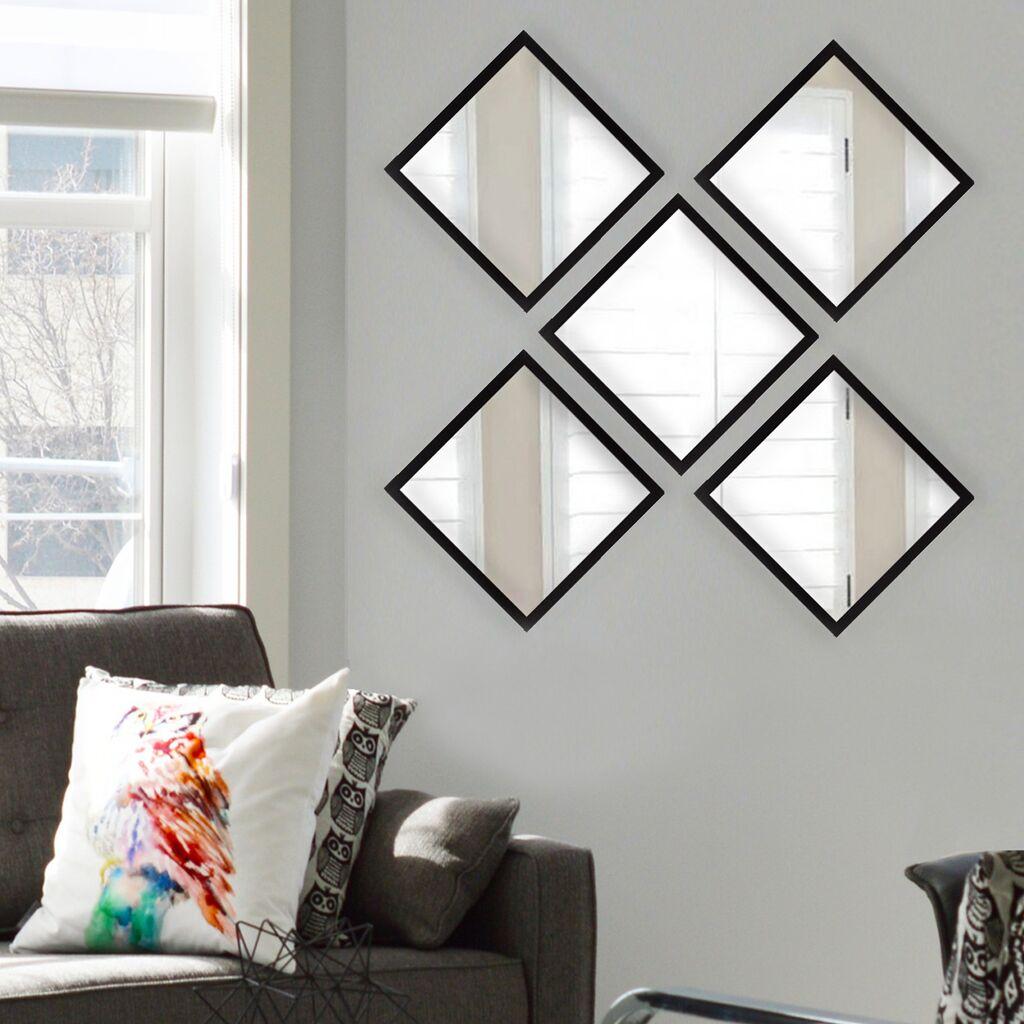 Wallity Set ogledala SETAYNA_029, Crni