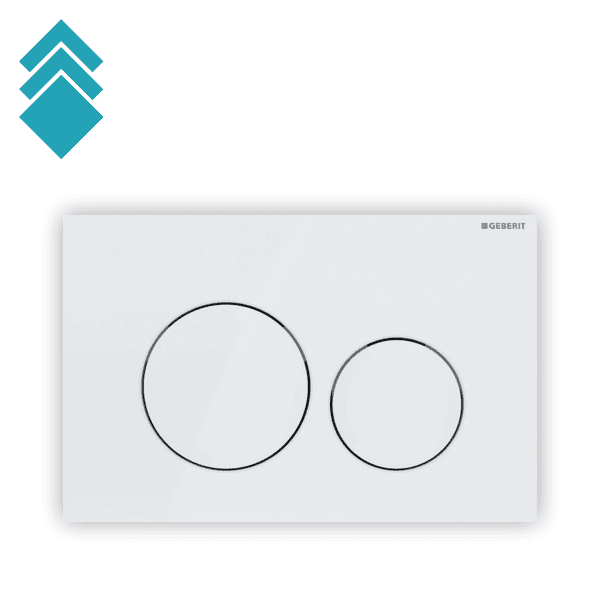 Geberit Tipka za ispiranje vodokotlića Delta 20, Bela