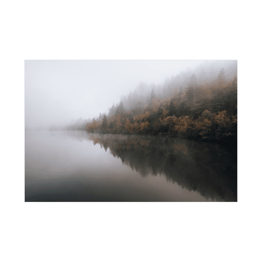 Canvas Slika na platnu Velika šuma pored jezera, 90x60cm