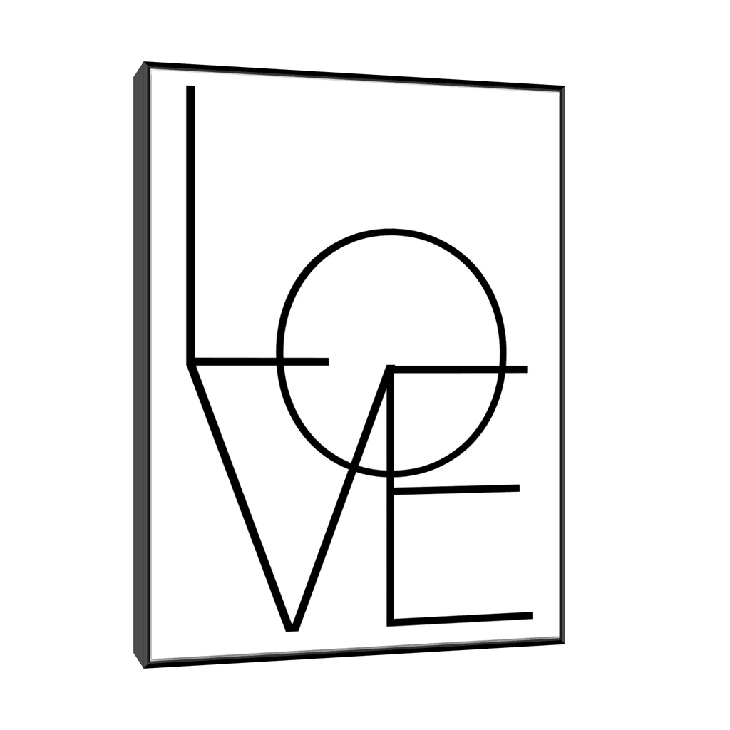 Canvas Slika na platnu Love, Sa ramom, 30 x 40 cm, Crni