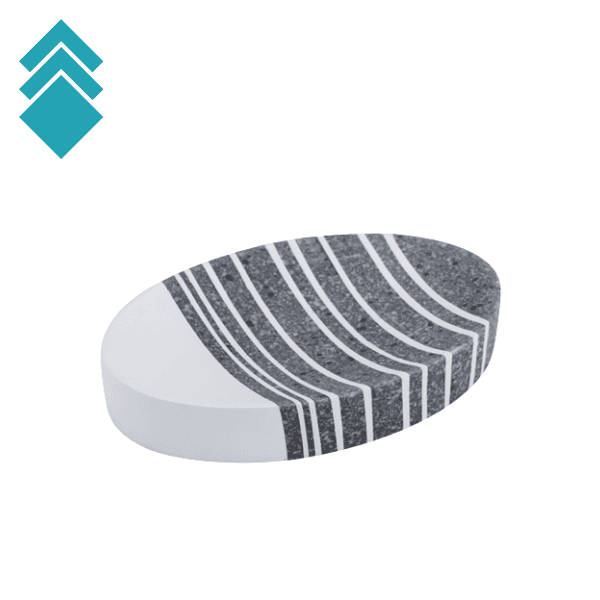 Marbomil Držač sapuna Stone Gray 3003, Sivo-beli