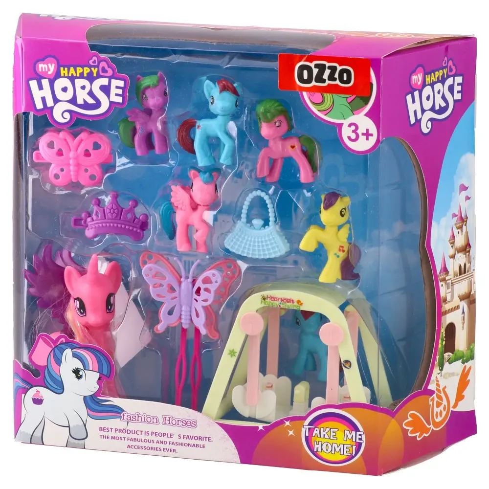Ozzo Fun horse Set figura Poni sa krilima, ljuljaška