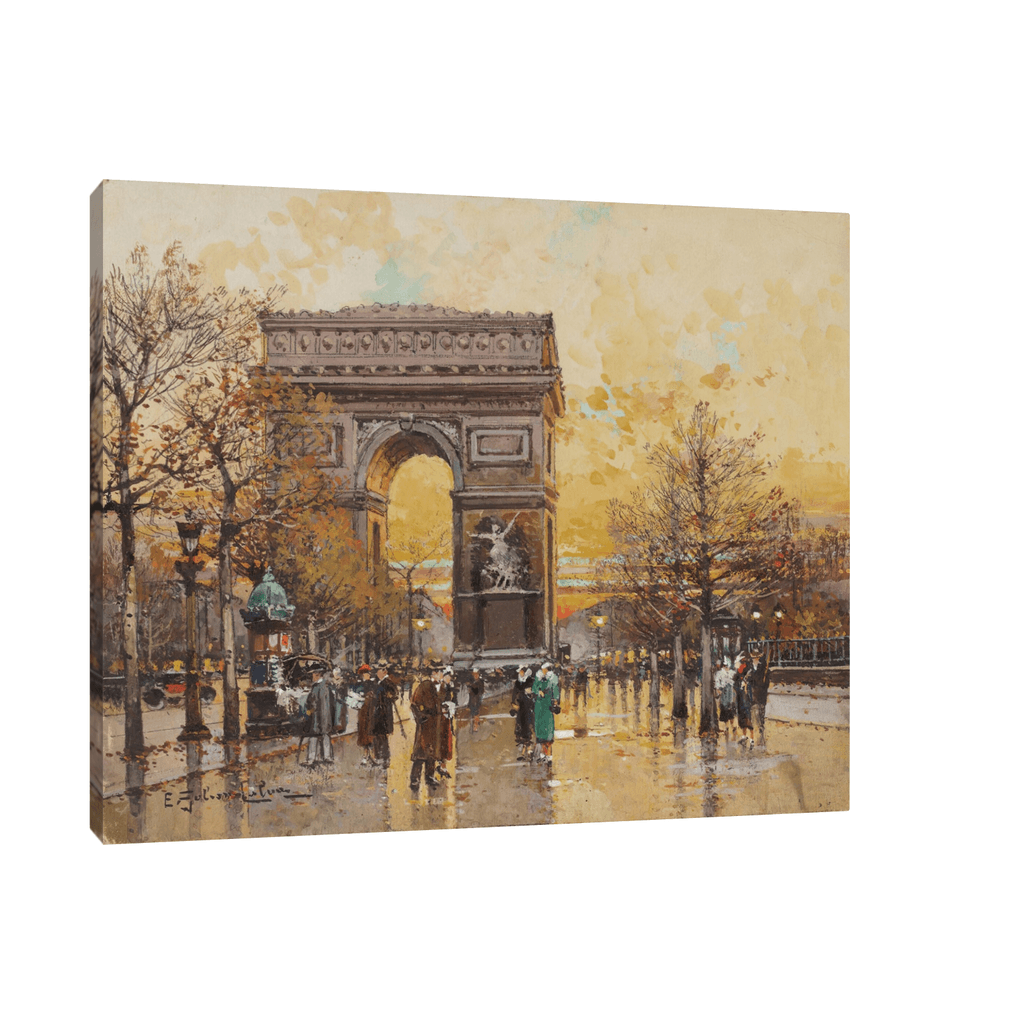 Canvas Slika na platnu Arc de Triomphe in the Fall, Eugčne Galien-Laloue, Bez rama, 125x100cm