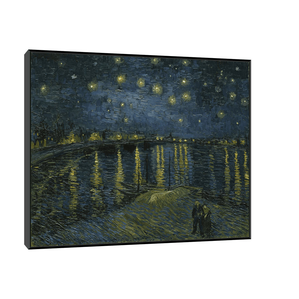 Canvas Slika na platnu Starry Night, Vincent van Gogh, 50x40cm, Sa ramom, Crni