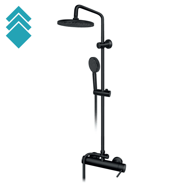 Rosan Baterija za kadu sa usponskim i ručnim tušem Dark JD37251, Crna