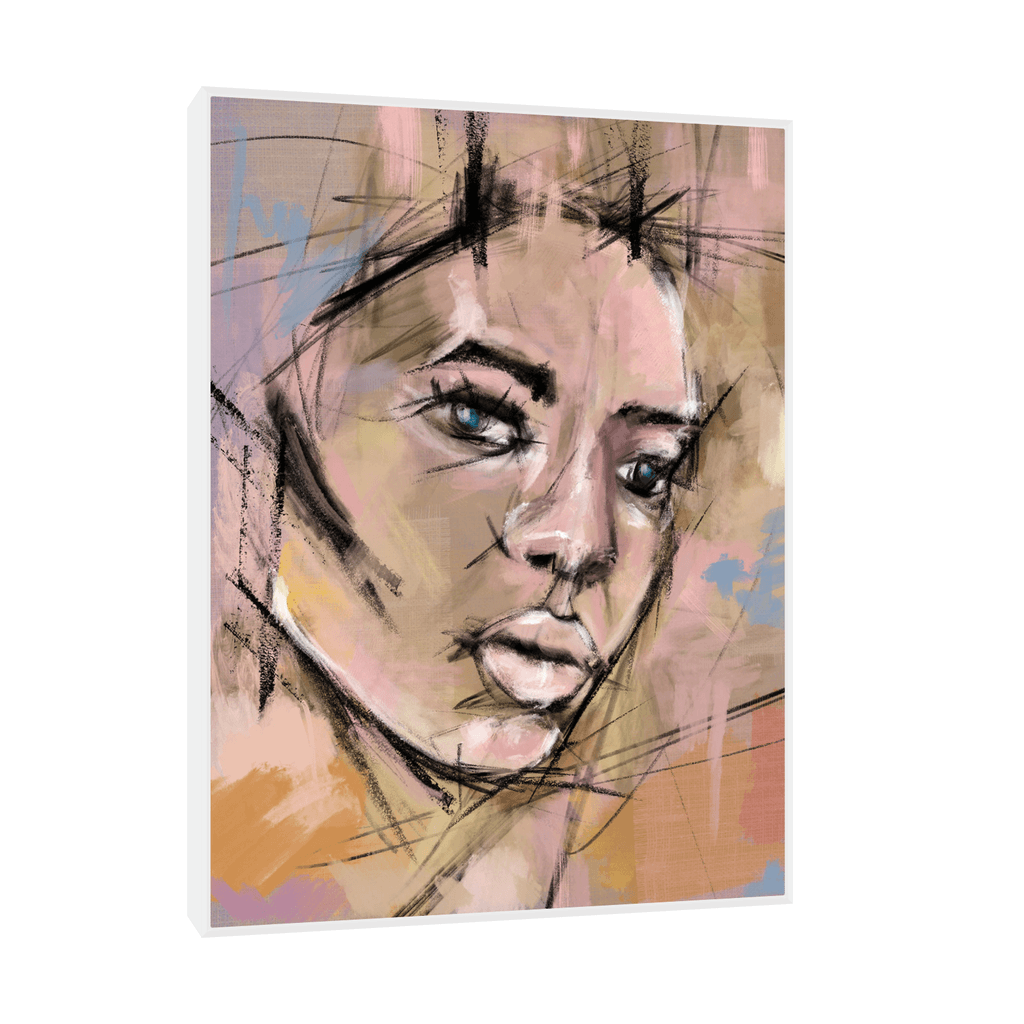 Canvas Slika na platnu Izvan oblika 30x40cm, Sa ramom, Beli