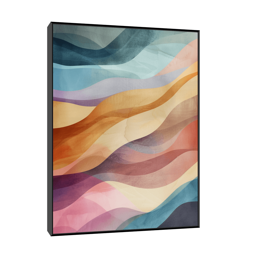 Canvas Slika na platnu Rapsodija boja, Sa ramom, 60 x 80 cm, Crni