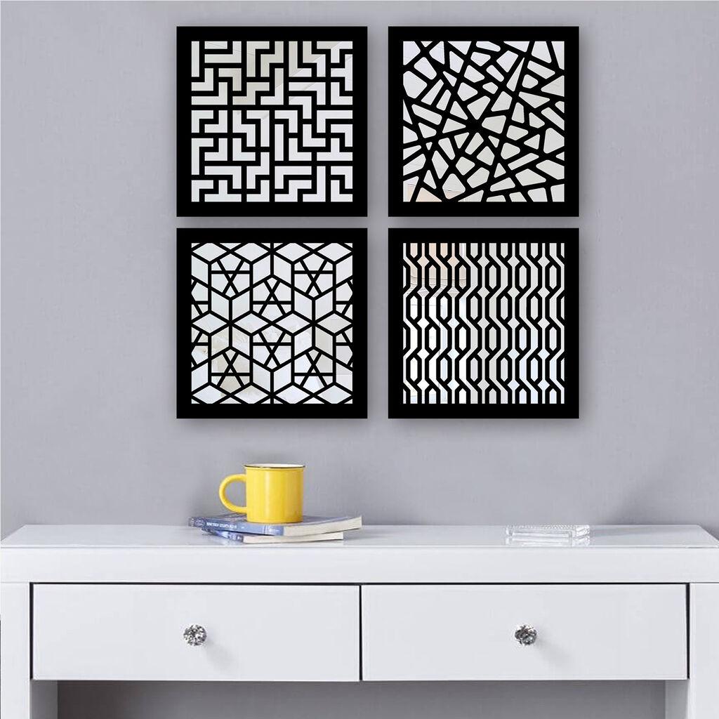 Wallity Set ogledala SYH7436502136115, Crni