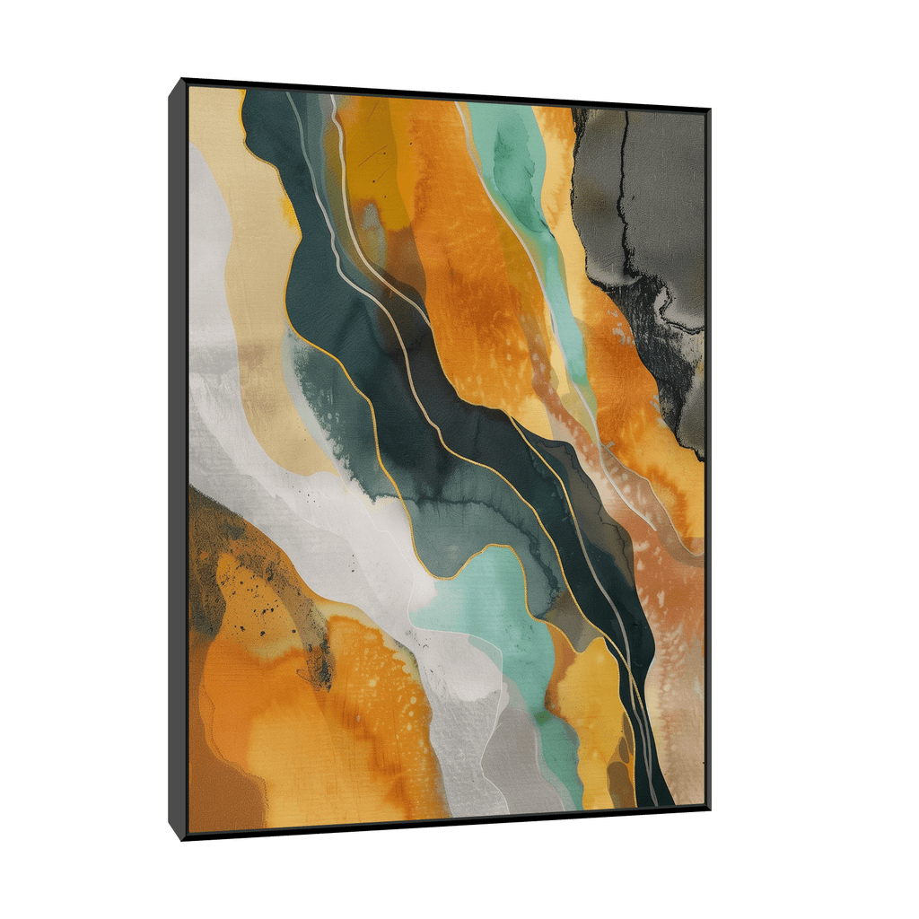 Canvas Slika na platnu Dijagonalna harmonija, Sa ramom, 60 x 80 cm, Crni