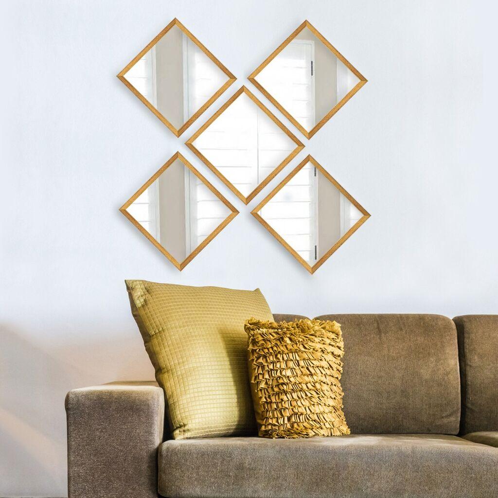 Wallity Set ogledala SETAYNA_028, Zlatni