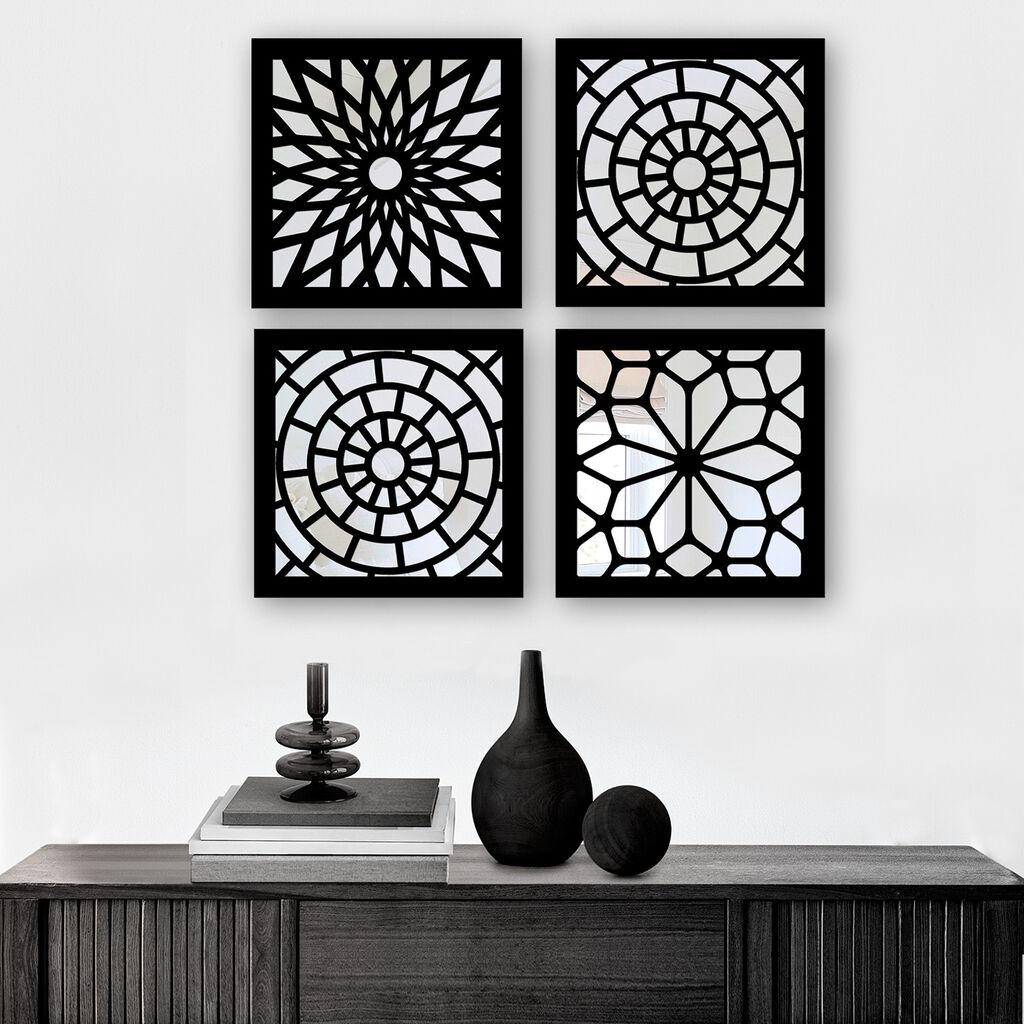 Wallity Set ogledala SYH7436502136122, Crni