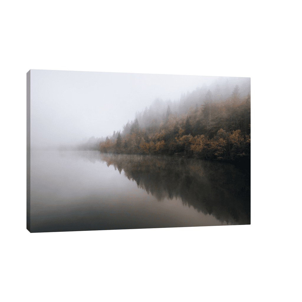 Canvas Slika na platnu Velika šuma pored jezera, Bez rama, 150x100cm