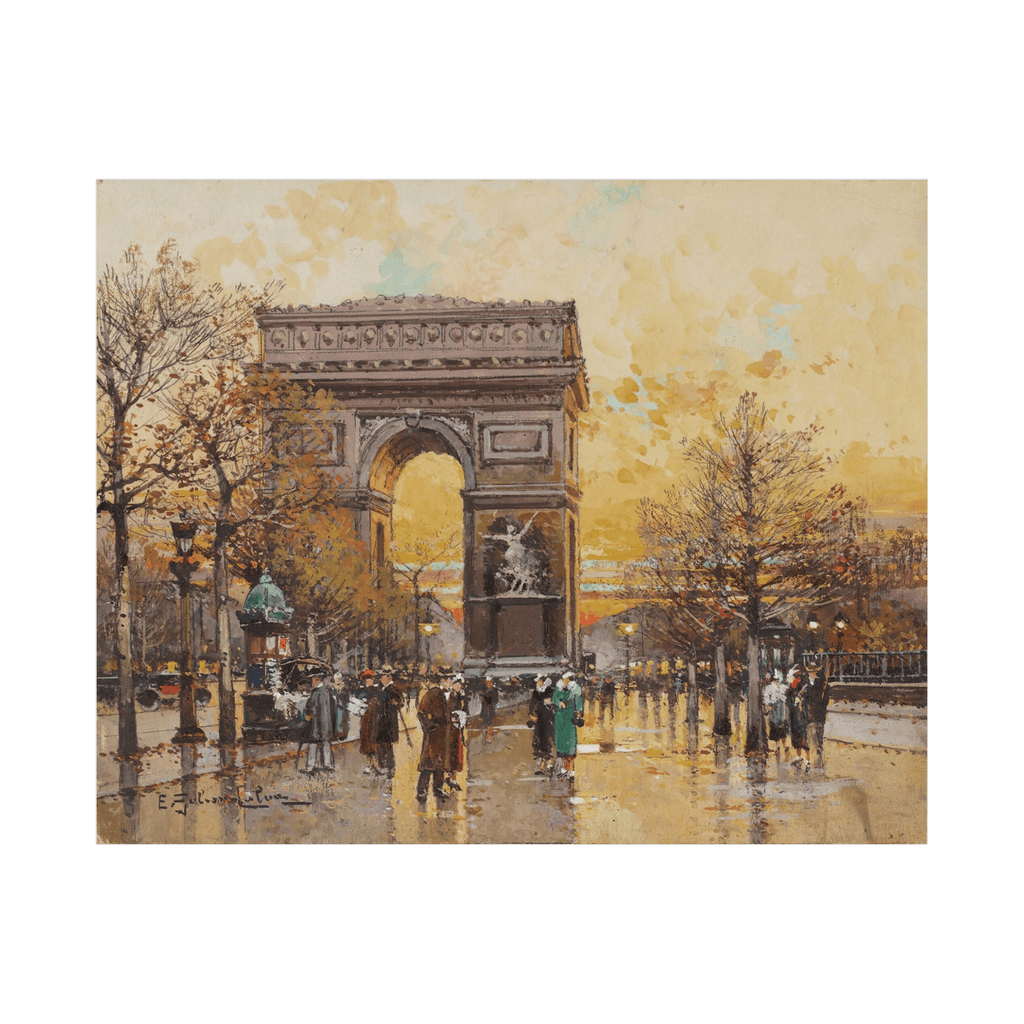 Canvas Slika na platnu Arc de Triomphe in the Fall, Eugčne Galien-Laloue, 75x60cm