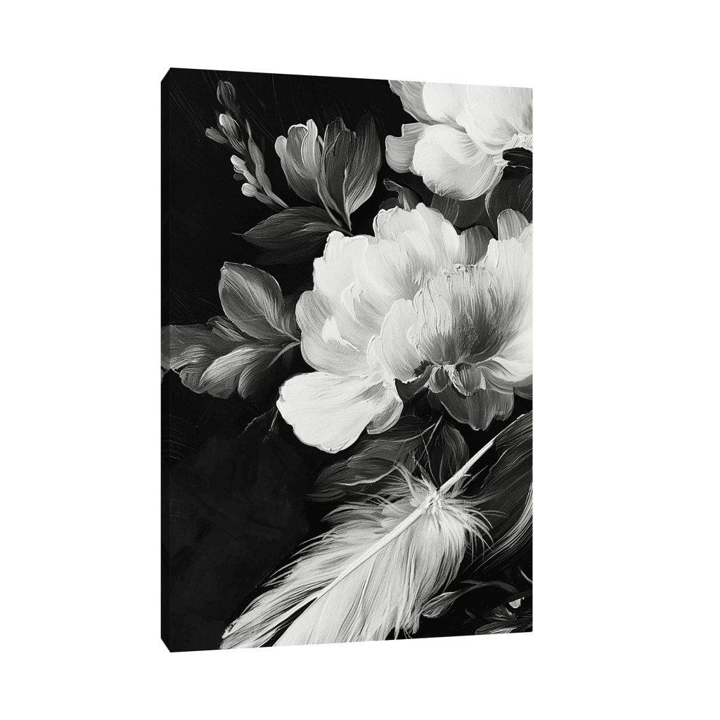 Canvas Slika na platnu Floralni kontrast, Bez rama, 40x60cm