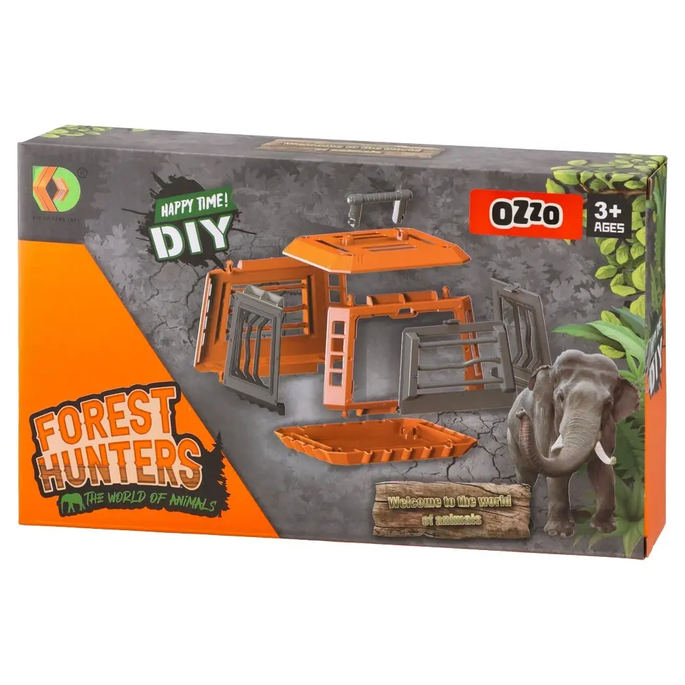 Ozzo Forest hunters Figura tigar u kavezu, 2u1, Veći