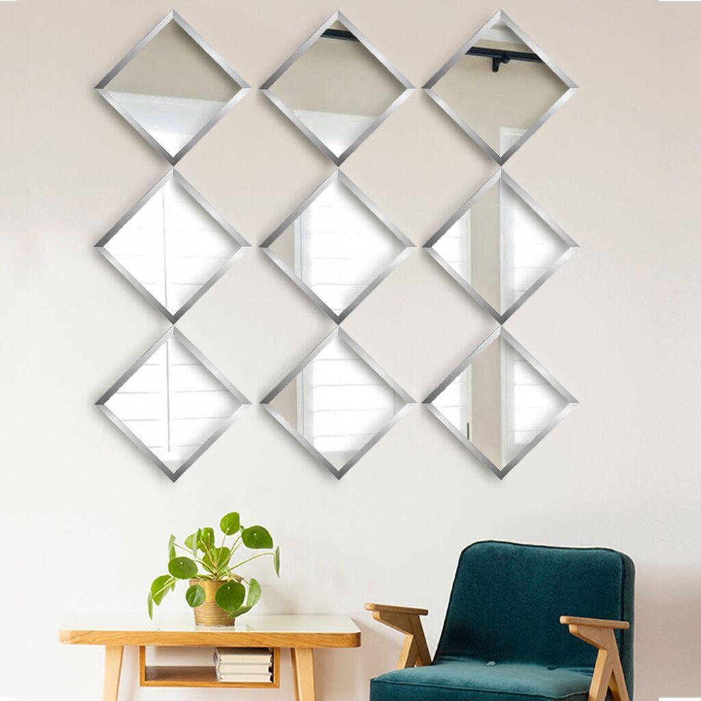 Wallity Set ogledala SETAYNA_035, Srebrni