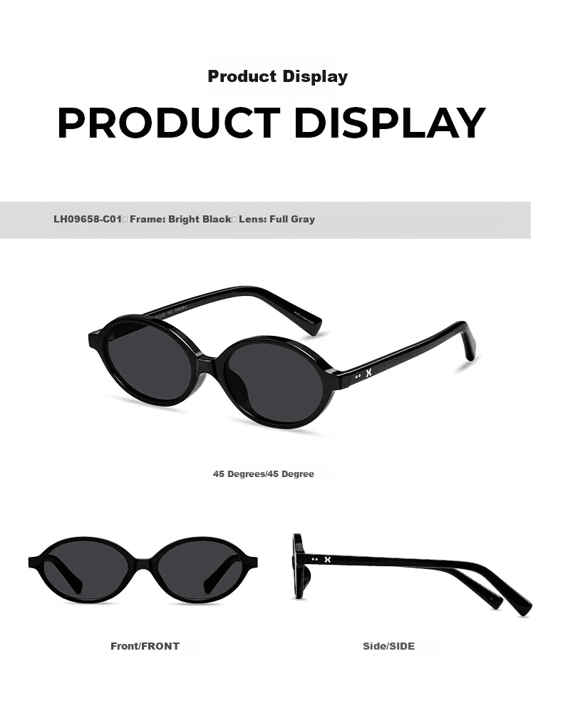 Loho Unisex naočare za sunce, Crne