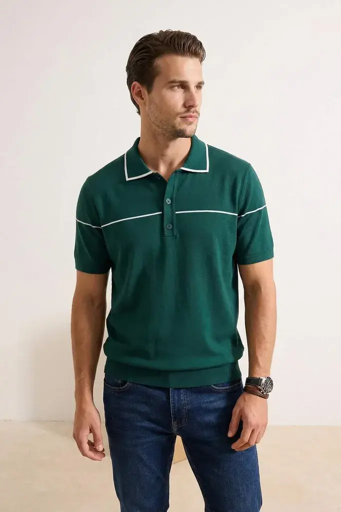Trendyol Muška majica Tmnss26Ts00019, Zelena