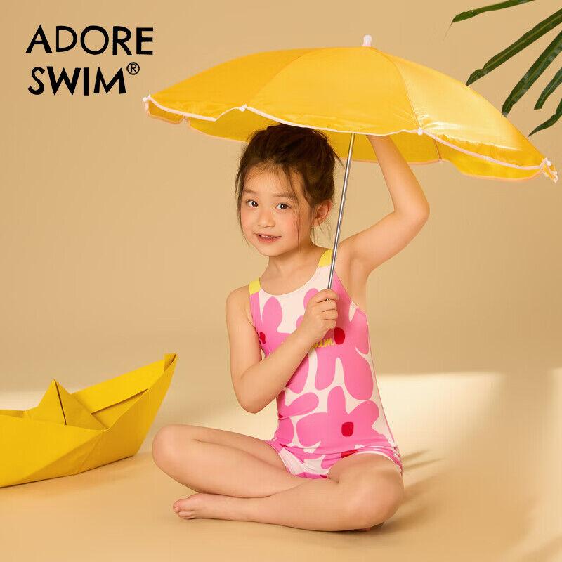 Adoreswim Jednodelni kupaći kostim za devojčice, Roze