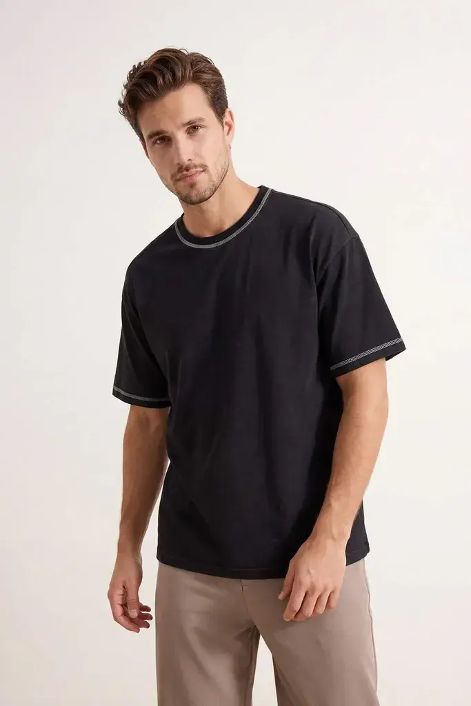 Trendyol Muška majica Tmnss26Ts00034, Antracit