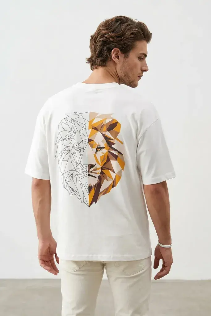 Trendyol Muška majica Tmnss25Ts00117, Bela