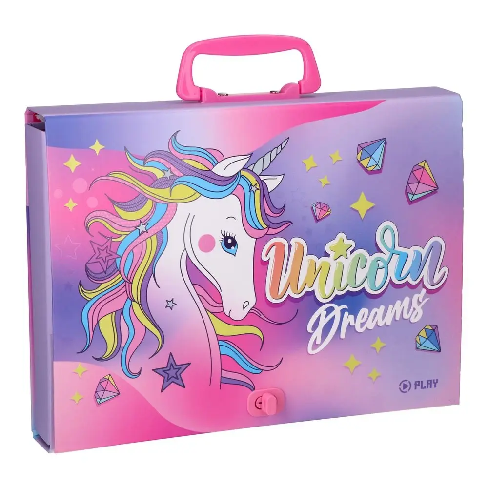 Play Školski kofer Play Unicorn, A4, Ljubičasto-roze