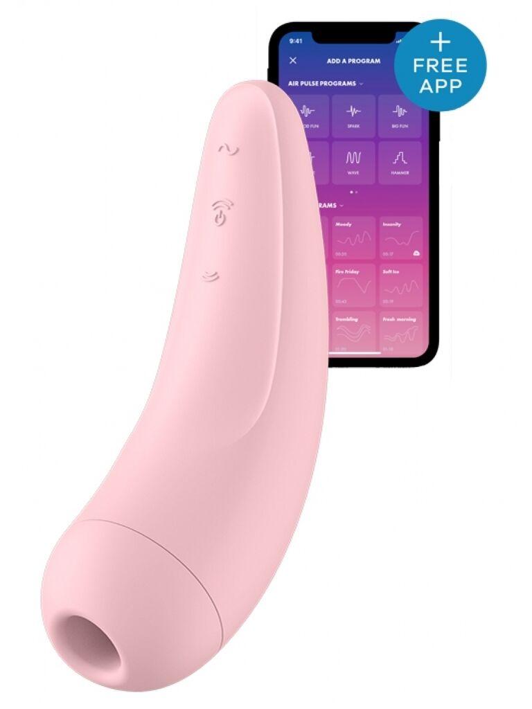 Stimulator za klitoris Satisfyer Curvy 2+, 14cm, Roze