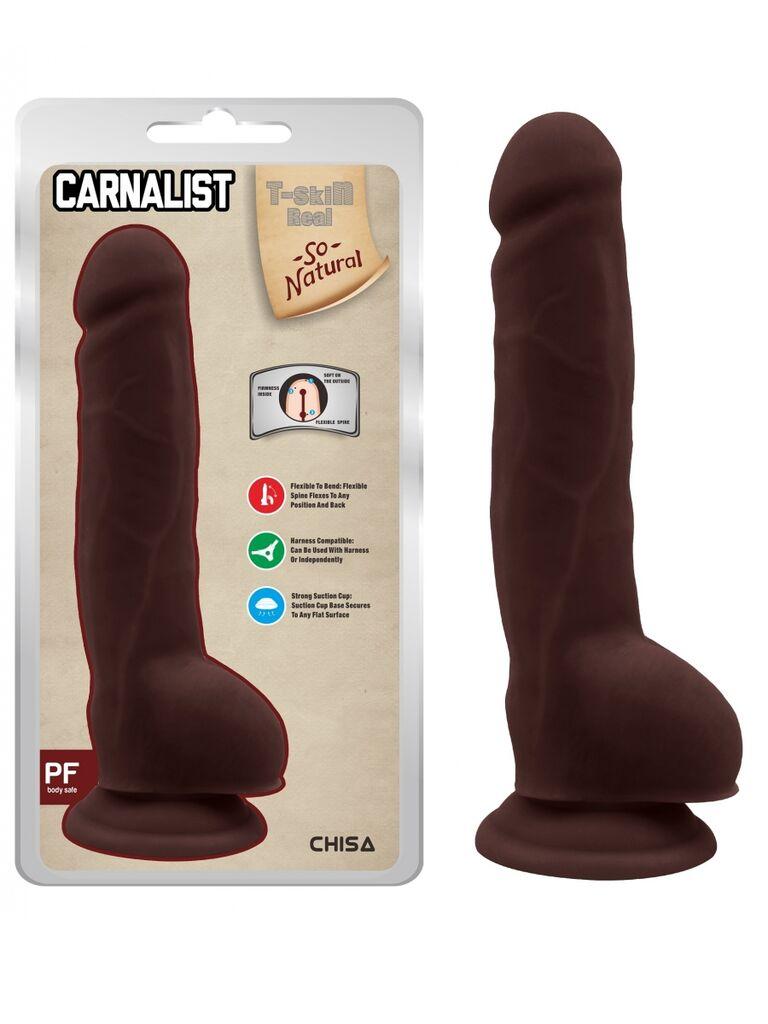 Dildo Carnalist, 23.5cm, Braon